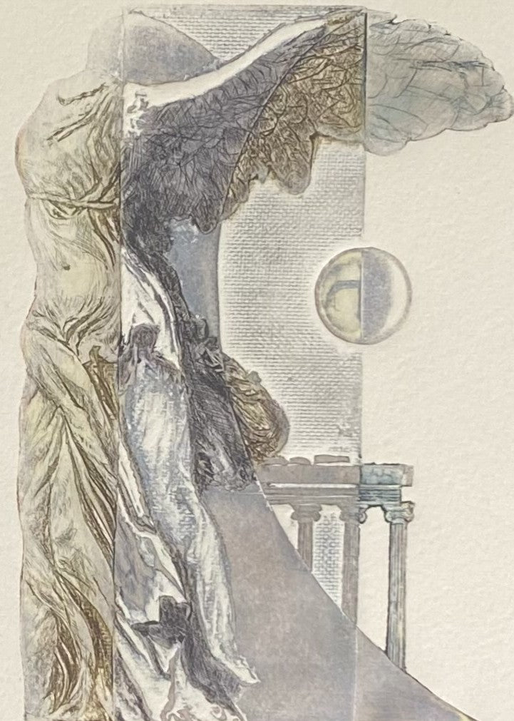 Antanas Kmieliauskas | Exlibris Nely Van De Weerd, 1996 | Paper, author's technique (coloured textile lithograph), 13,5x8,5 (24x18)