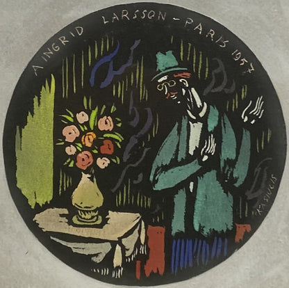 Vytautas Kasiulis | Flowers, 1957 | Gouache, cardboard, 22x22