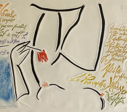 Pranas Gailius | Iš ciklo D‘un bel Orient (Gražieji Rytai pagal Omaro Chajamo rubajus) | Spalvotas linoraižinys, reljefas, 12/40, 56x76 (70x90)