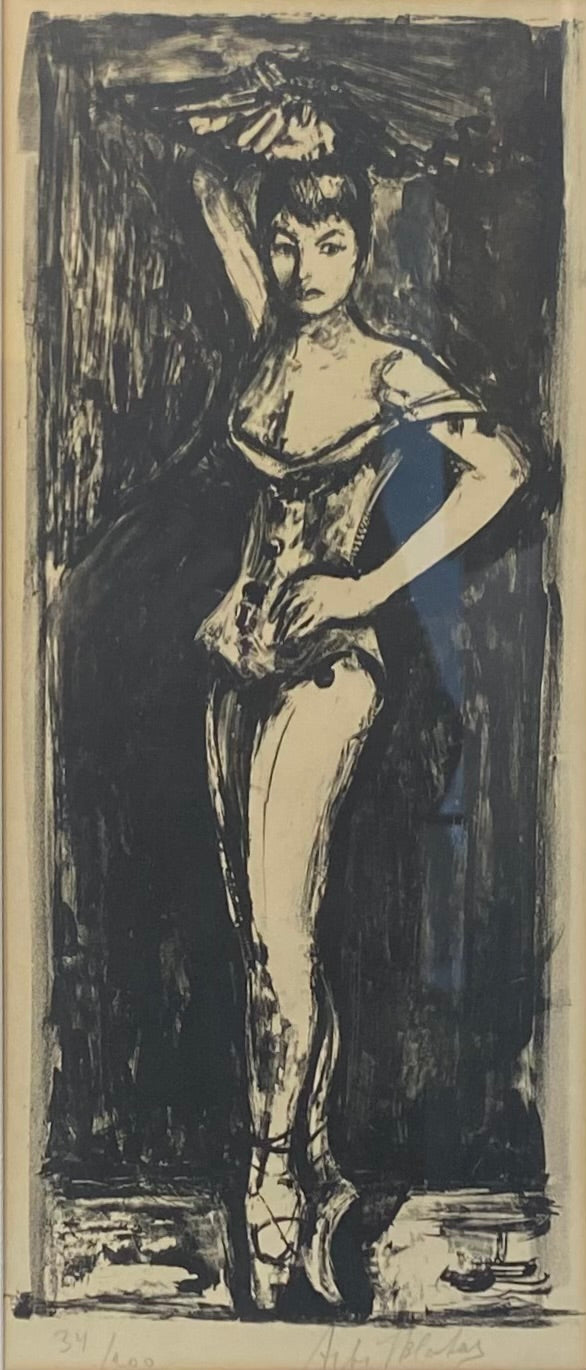 Arbit Blatas | Zizi, 1961 | Litografija, 51x23 (73x42)