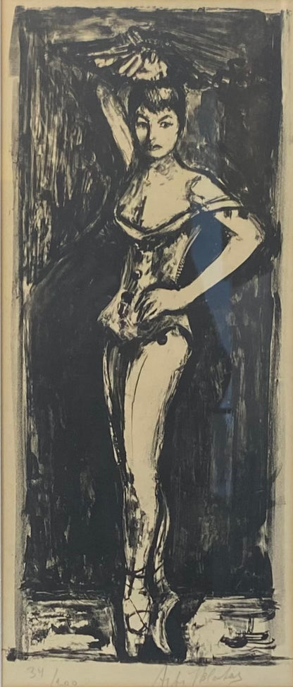 Arbit Blatas | Zizi, 1961 | Litografija, 51x23 (73x42)