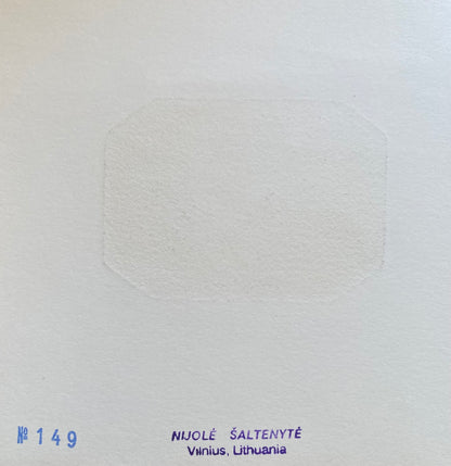 Nijolė Šaltenytė | Ekslibris Wout Meulemans, 1992 | Ofortas, akvatinta, 48/100, 6x8 (22,5x22,5)