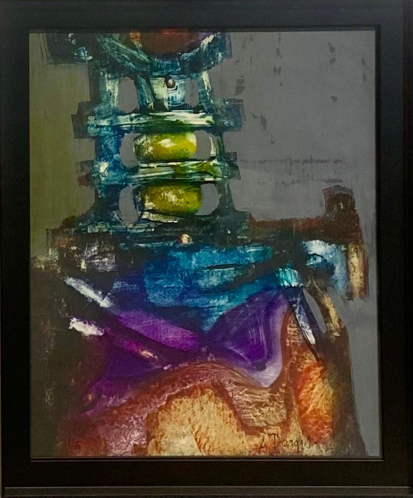 Alfonsas Dargis | Kompozicija, 1965 | Guašas, sintetinis popierius, 68x55 (78x65)