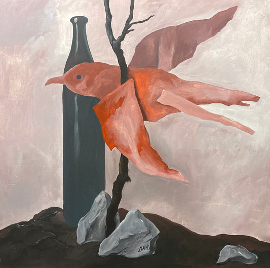 Samuel Bak |Bird | Oil on canvas, 60x60 (72x72)