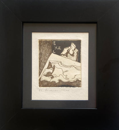 Saulė Kisarauskienė | Ex Libris Herber Blokland, 1974 | Etching, 5/8, 8,5x7,7 (23x21)