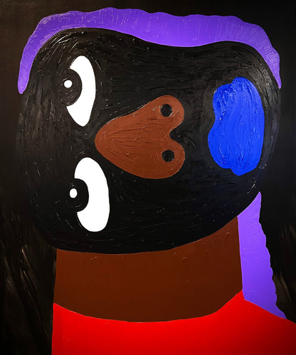 Isshaq Ismail (Gana) | Head 10, 2021 | Drobė, akrilas, 150x127