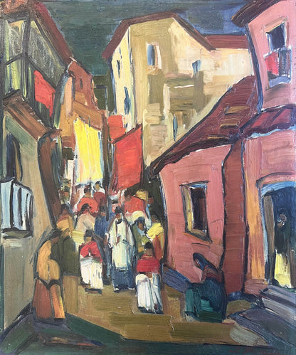 Jonas Rimša | Procession | Oil on cardboard, 44,5x37