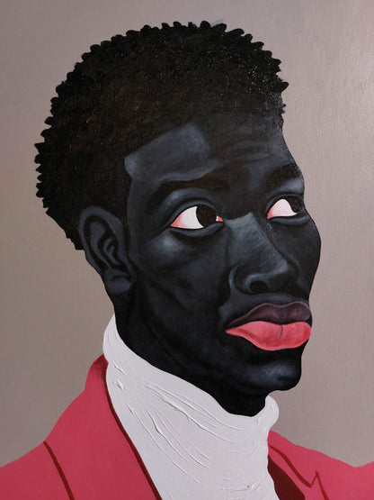 Joseph Adibleku (Gana) | Pink Suit, 2022 | Drobė, akrilas, 190x151