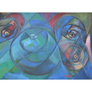Jurgis Mikševičius | Nocturne (Noktiurnas), 2005 | Aliejus ant plokštės, 60x90