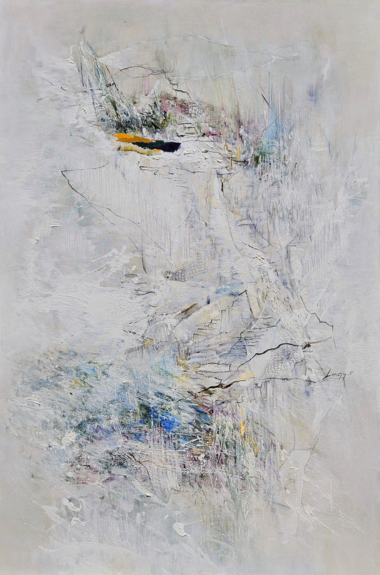Vytenis Lingys | Rain That Embraced the Mountains, 2025 | Oil on canvas, 180x120