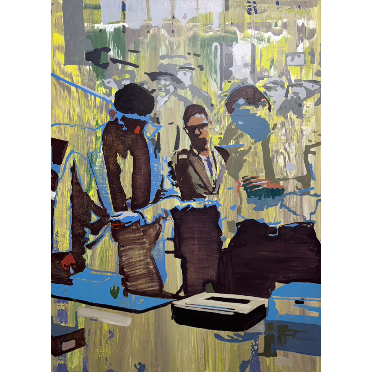 Linas Kaziulionis | Architektai, 2024 | Drobė, akrilas, 150x100