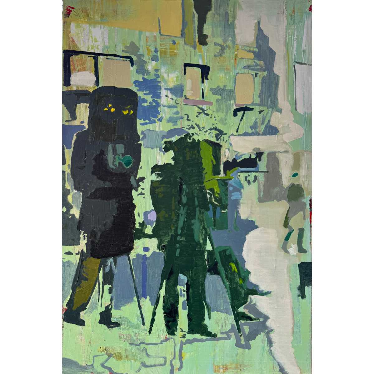 Linas Kaziulionis | Dvi skirtingos dimensijos vienoje nuotraukoje, 2024 | Drobė, akrilas, 150x100