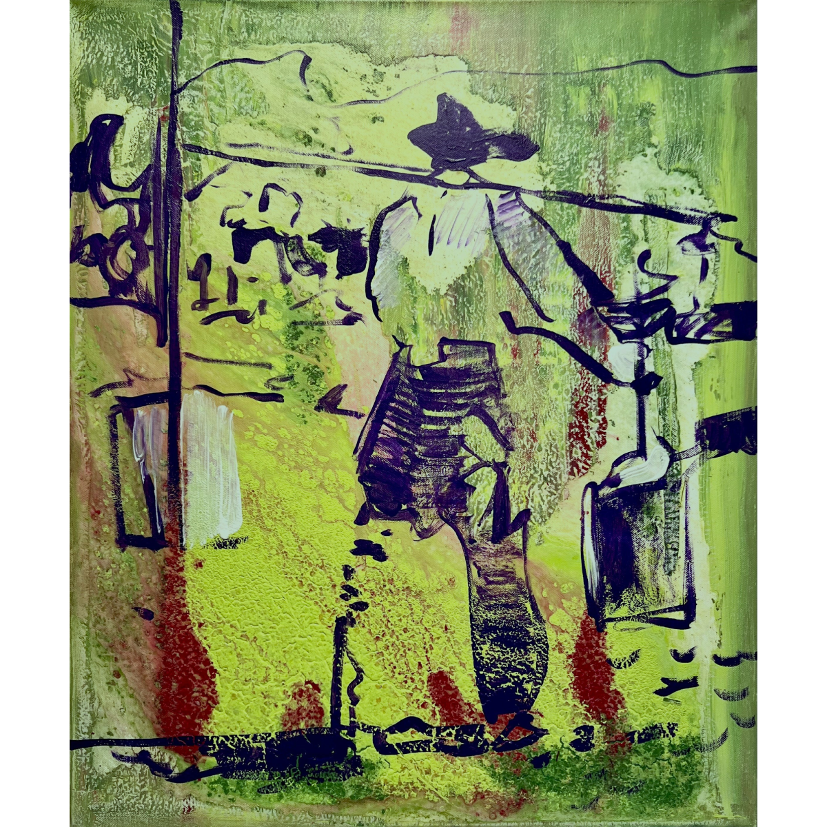 Linas Kaziulionis | Water with Impurities, 2023 | Acrylic on canvas, 60x50