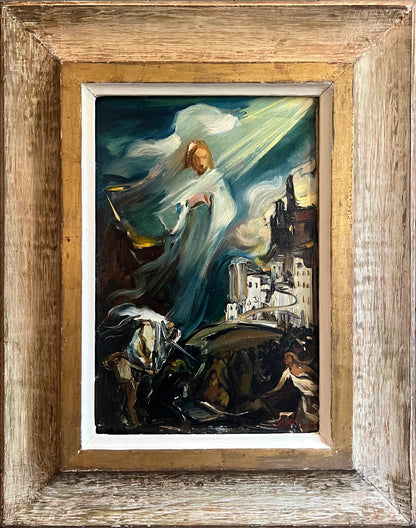 Jonas Rimša | REZERVUOTA | Nesuprato manęs / Tas, kuris ateina / Jie manęs nepažino., 1945 | Aliejus, drobė, 39,5X27  (62X49)