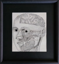 Load image into Gallery viewer, Jurgis Mačiūnas&lt;br&gt;Face Anatomy Mask, c. 1973&lt;br&gt;Ofsetinė litografija ant popieriaus, 24.8x21.6 (38.3x35.3)