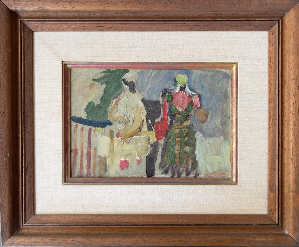 Moshe Rosenthalis | Figures | Aliejus, kartonas, 17x24,5 (35x43)