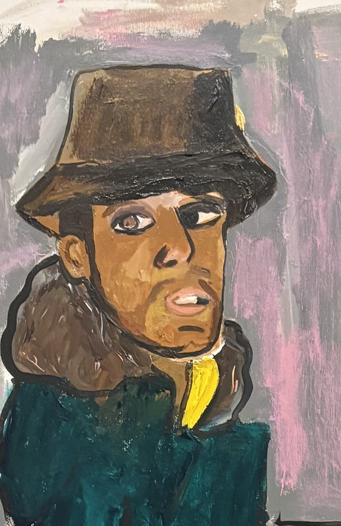 Cassi Namoda (Mozambikas) | Man of My Dreams, 2017 | Akrilas, drobė, 91x91 (93,5x93,5)