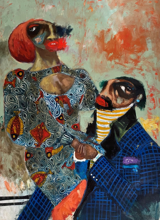 Kingsley Obasi (Nigeria) | Family Portrait, 2020 | Acrylic on canvas, 160x117 (165x122)