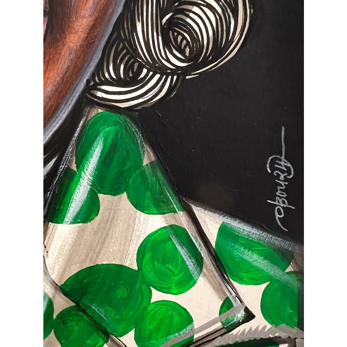 OBOU GBAIS (Dramblio Kaulo Krantas | Grillzmasque 02, 2024 | Popierius, akrilas, 48x36