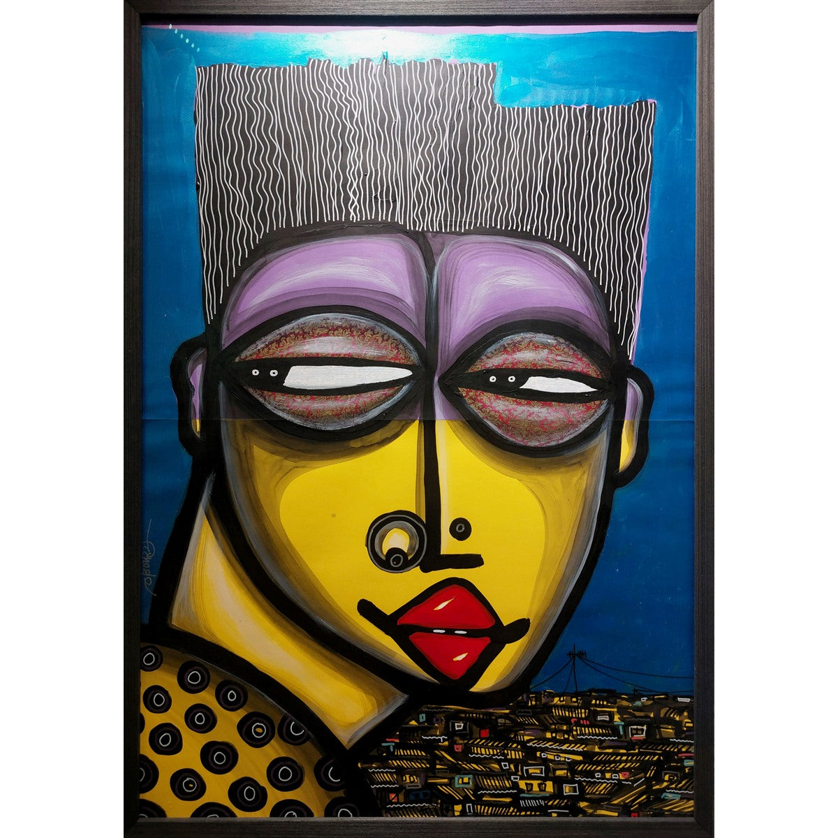 OBOU GBAIS (Ivory Coast) | Big Ovy I, 2022 | Acrylic on paper, 100x70 (102x72)
