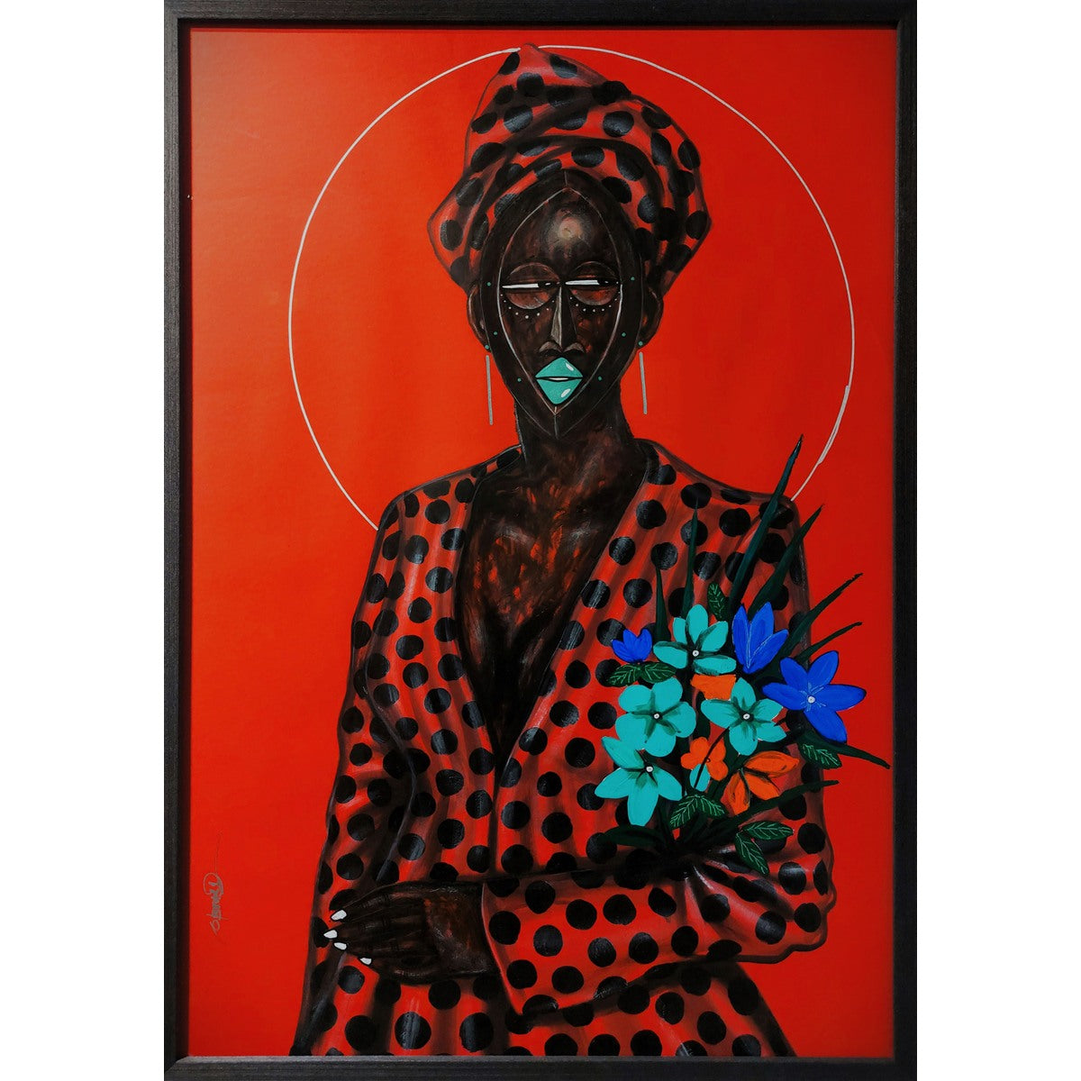 OBOU GBAIS (Dramblio Kaulo Krantas) | Lady Dan 92, 2021 | Akrilas, popierius, 100x70 (102x72)