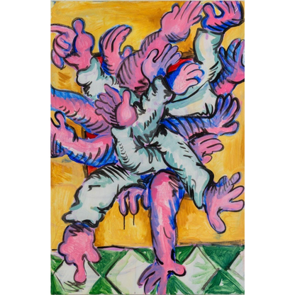 Olivia Sterling | God Protects Fools & Drunks, 2021 | Drobė, akrilas, 92x61