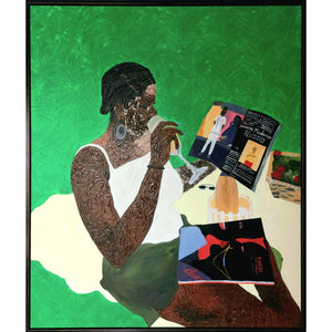 Oscar Quarshie Nelson (Ghana) | Queen, 2022 | Oil, acrylic, thread, canvas, 149x126 (154x131)