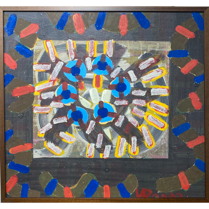 Vytautas Povilaitis | Untitled/Composition, 1999 Oil on cardboard, 78x83 (81x86)