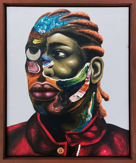 PABI DANIEL (Ghana) | Portrait of a Man, 2023 | Oil, acrylic, canvas, 70x58 (76x63)