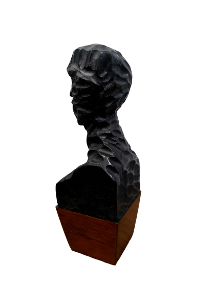 Pierre Dedieu (1928-2013, France) | Bust | Wood, black patina, 19.5x6.5x6.5