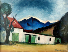 Load image into Gallery viewer, Pranas Domšaitis&lt;br&gt;Karoo peizažas&lt;br&gt;Aliejus, kartonas, 34x42 (48x56)