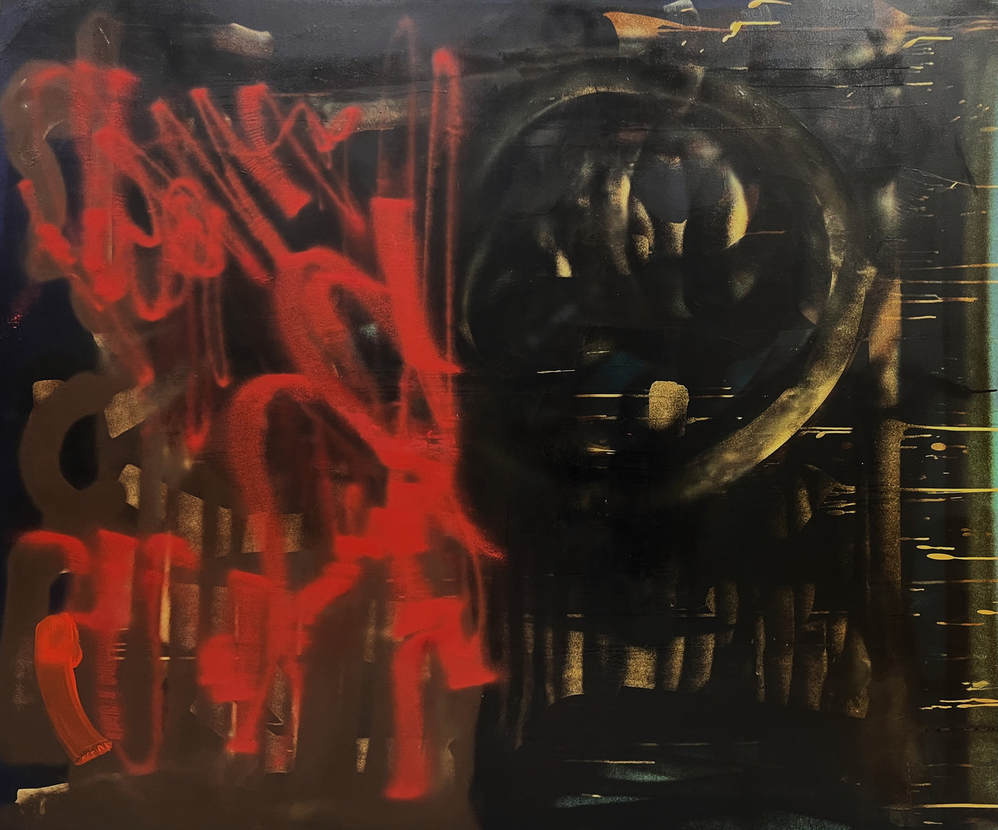 RETNA | Be pavadinimo, 2015–2024 | Drobė, aerozoliniai dažai, aliejus, 151x181