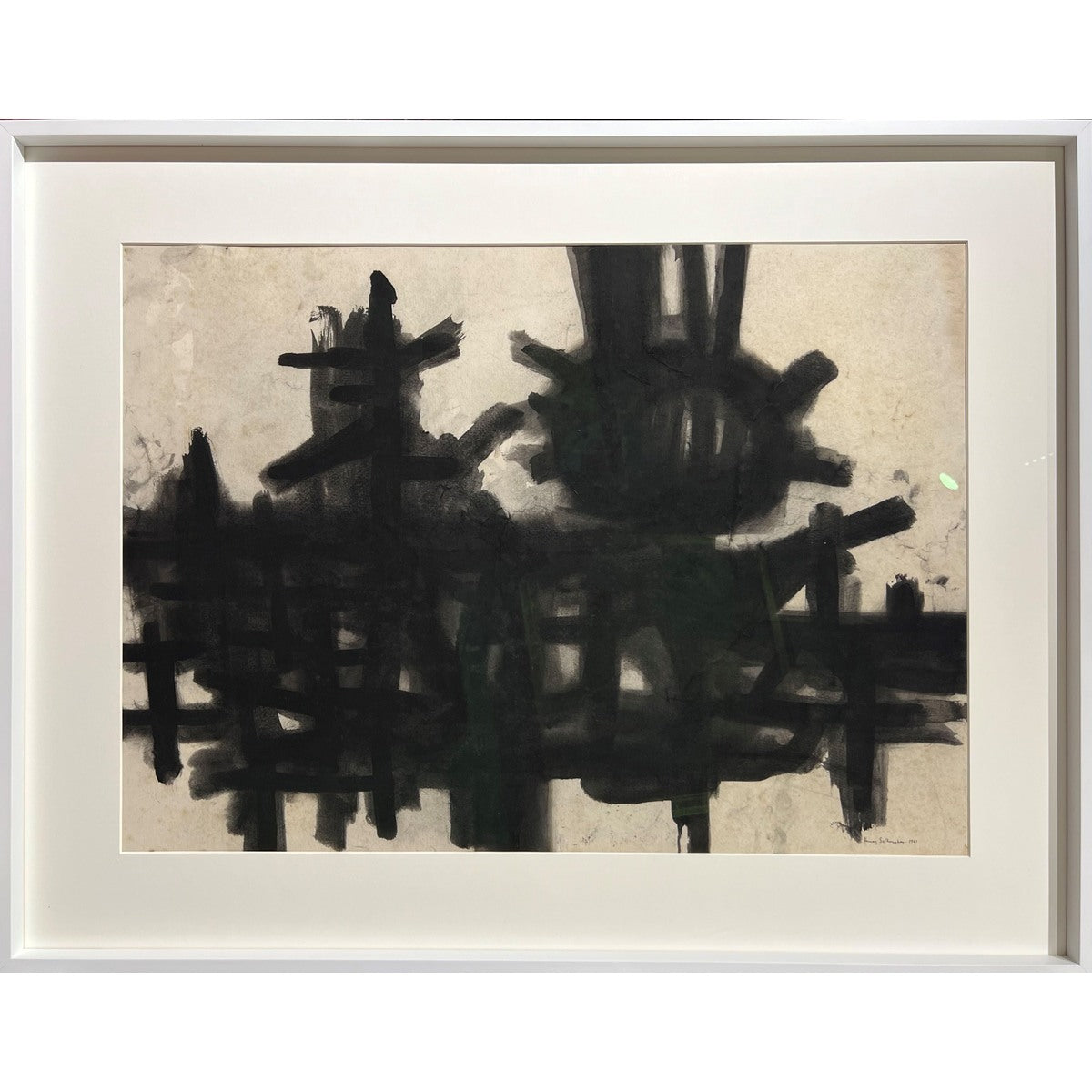 Henrikas Šalkauskas | Kompozicija, 1961 | Guašas, popierius, 56x76 (75x96)