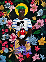 Load image into Gallery viewer, Samson Bakare (Nigeria)&lt;br&gt;Simba in Mickey Mouse Top, 2021&lt;br&gt;Akrilas, drobė, 122x92 (127x97)