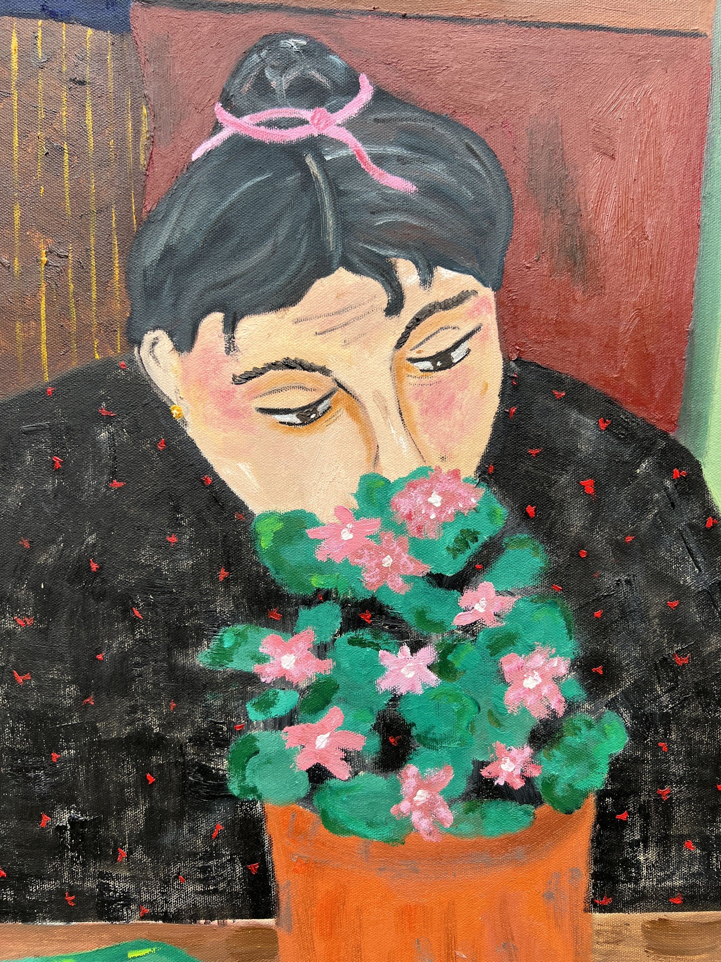 Theo Bardsley | Houseplant's, 2026 | Oil and oil stick on canvas, 102 x 81.5 cm