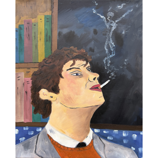 Theo Bardsley | One Dancer in the Smoke (liet. Šokėja dūmuose), 2026 | Drobė, aliejus, 51 x 41 cm
