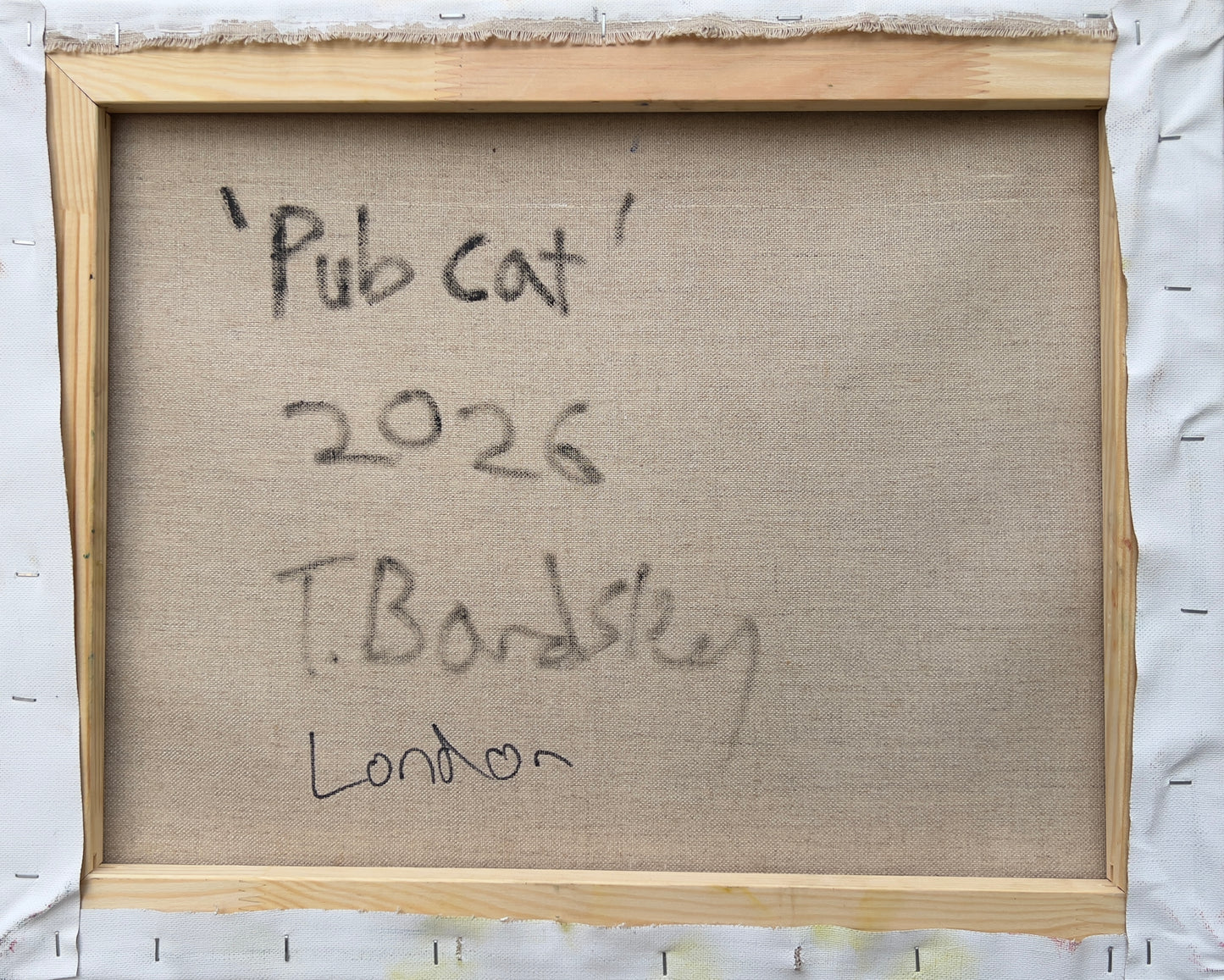 Theo Bardsley | Pub Cat (liet. Užeigos katinas), 2026 | Drobė, aliejus, 51 x 41 cm