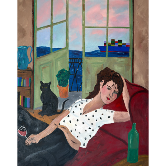 Theo Bardsley | The End of the Bottle, 2026 | Oil and oil stick on canvas, 102 x 81.5 cm