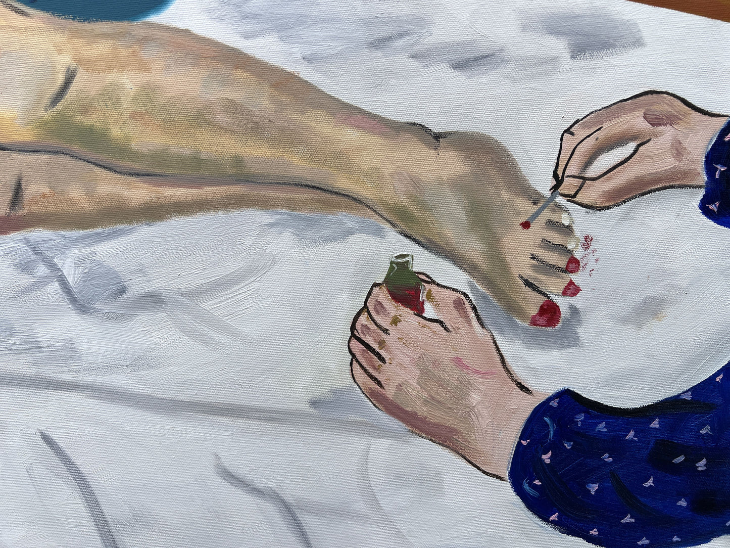 Theo Bardsley | The Nail Painter, 2026 | Oil on canvas, 81.5 x 102 cm