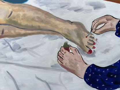 Theo Bardsley | The Nail Painter, 2026 | Oil on canvas, 81.5 x 102 cm