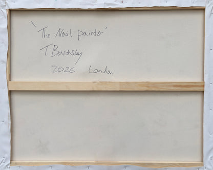 Theo Bardsley | The Nail Painter, 2026 | Oil on canvas, 81.5 x 102 cm
