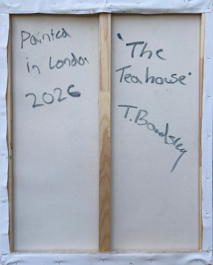 Theo Bardsley | The Tea House, 2026 | Oil and oil stick on canvas, 102 x 81.5 cm