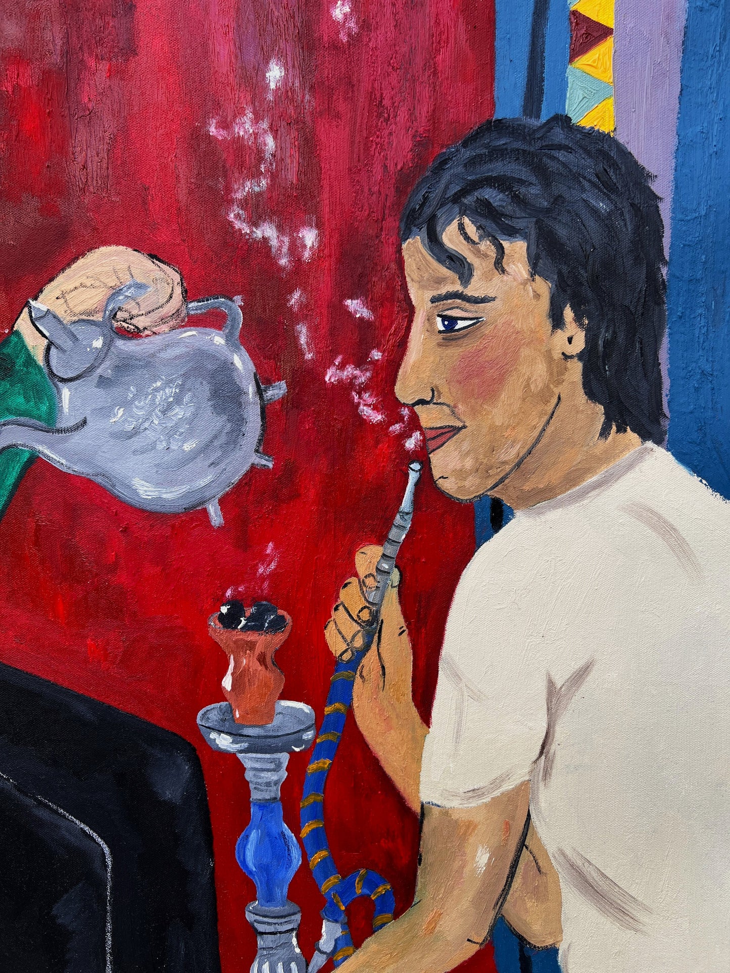 Theo Bardsley | The Tea House, 2026 | Oil and oil stick on canvas, 102 x 81.5 cm