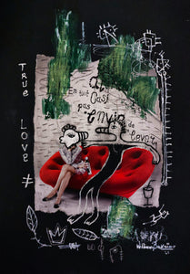 William Bakaïmo (Kamerūnas)<br>True Love, 2021<br>Mišri technika, popierius, 42×30