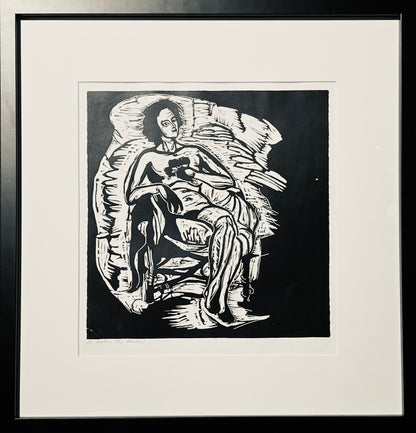 Viktoras Petravičius | 28. Aktas. The Nude, 1949 | Linocut, 30x30 (53x51)