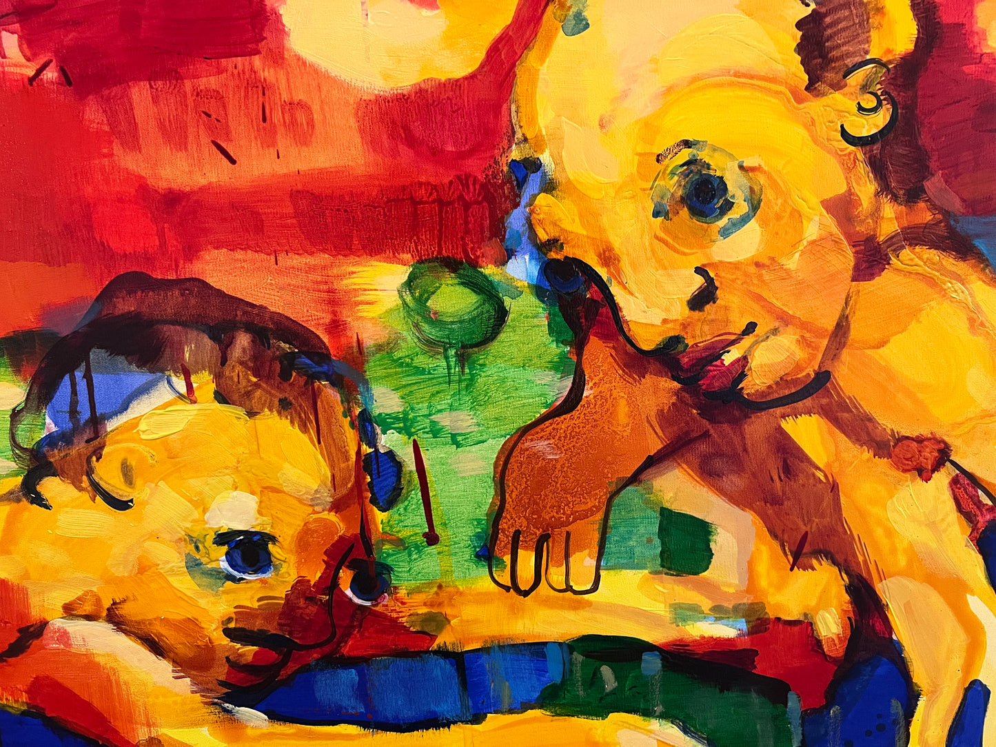 Vilmantas Marcinkevičius | Pamirštas žaidimas, 2008 | Aliejus, akrilas, drobė, 125x144,5 (130x149,5)