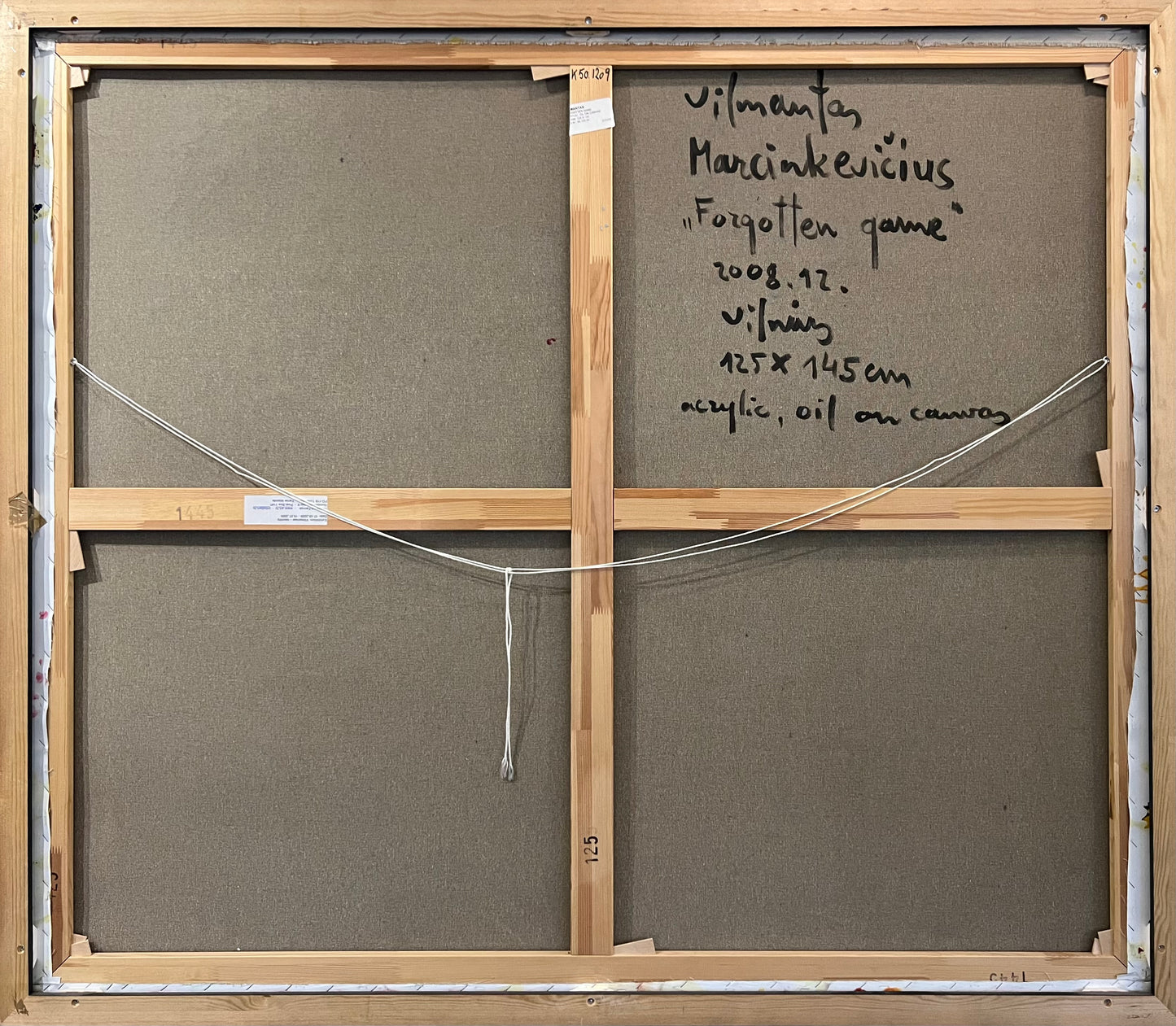 Vilmantas Marcinkevičius | Pamirštas žaidimas, 2008 | Aliejus, akrilas, drobė, 125x144,5 (130x149,5)