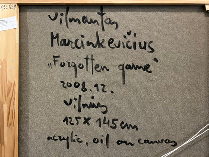 Vilmantas Marcinkevičius | Pamirštas žaidimas, 2008 | Aliejus, akrilas, drobė, 125x144,5 (130x149,5)