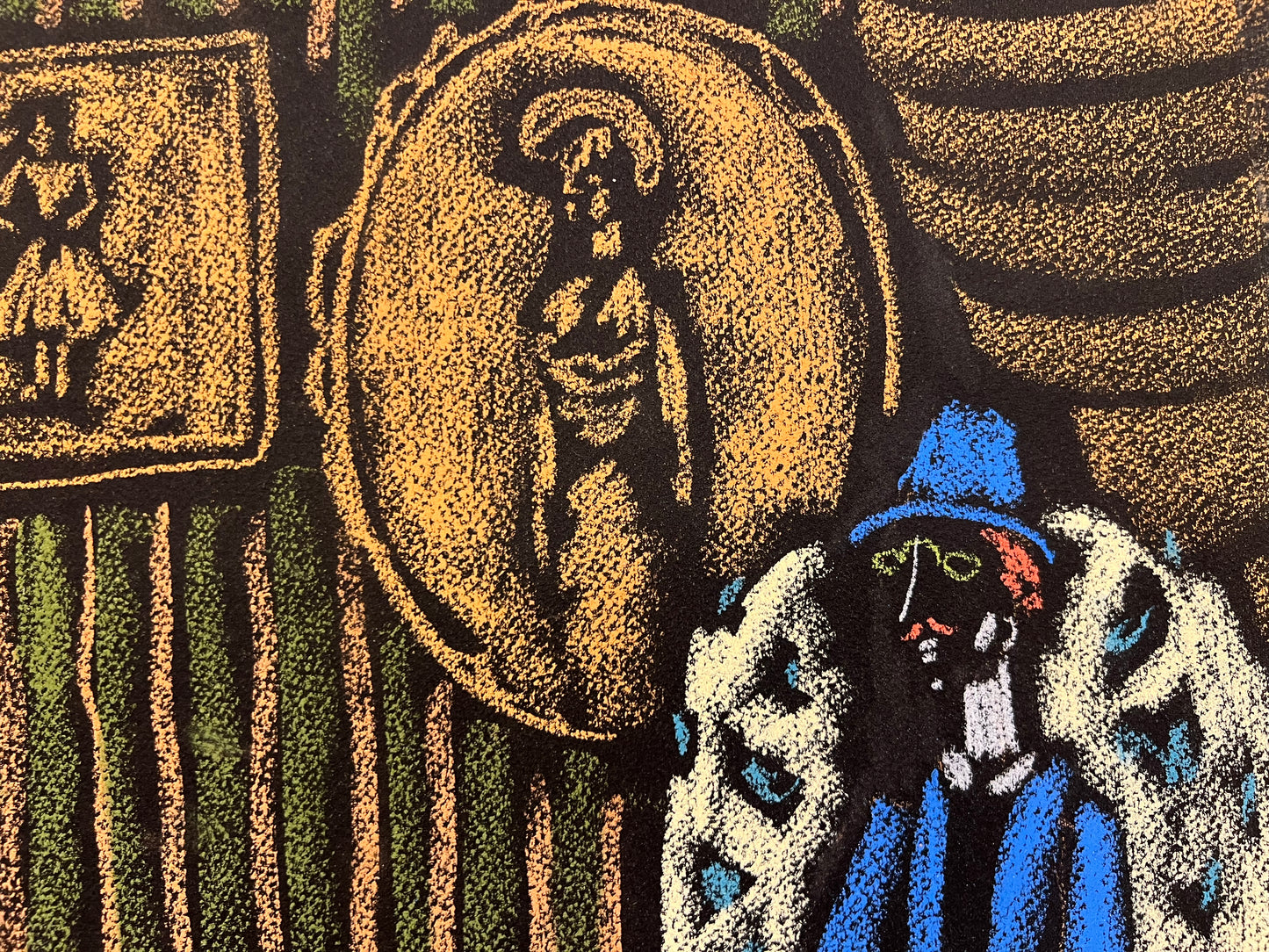 Vytautas Kasiulis | Scena, XX a. 6 deš. | Pastelė, popierius, 50x65 (56x71)