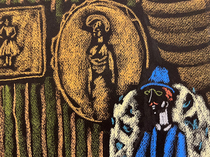 Vytautas Kasiulis | Scena, XX a. 6 deš. | Pastelė, popierius, 50x65 (56x71)